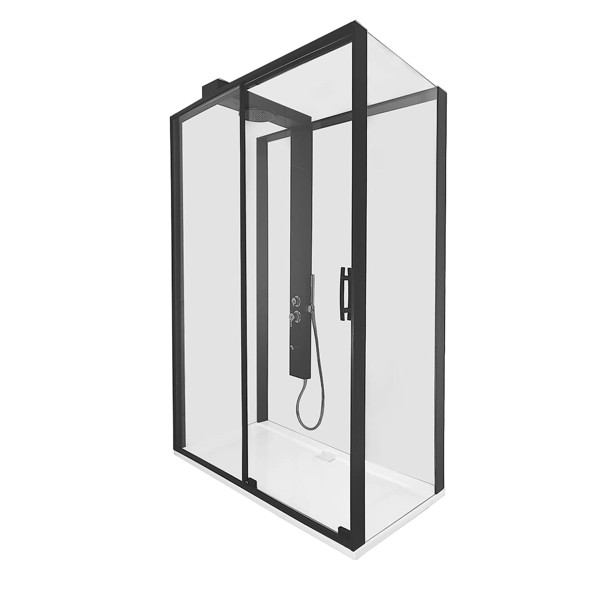 Vitra Kdü-Zest Sliding 120X90-Sağ-Mat Siyah 59880022000