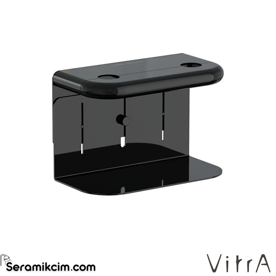 VitrA Liquid Sıvı Sabunluk Tutacağı (çift hazneli) Parlak Siyah A4456739