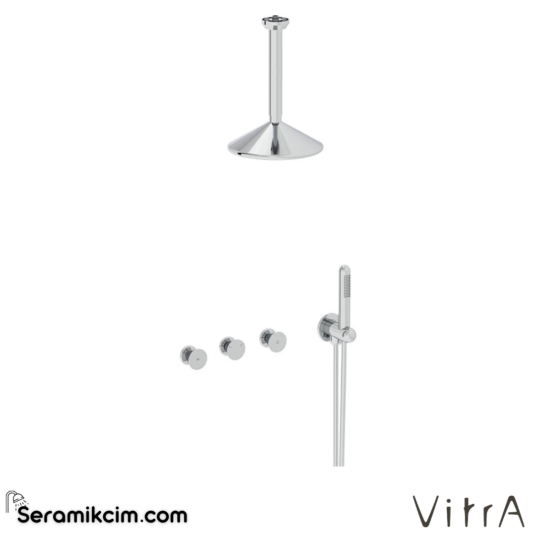 VitrA Liquid (Tom Dixon) Ankastre Duş Seti Krom A42777 - A42777