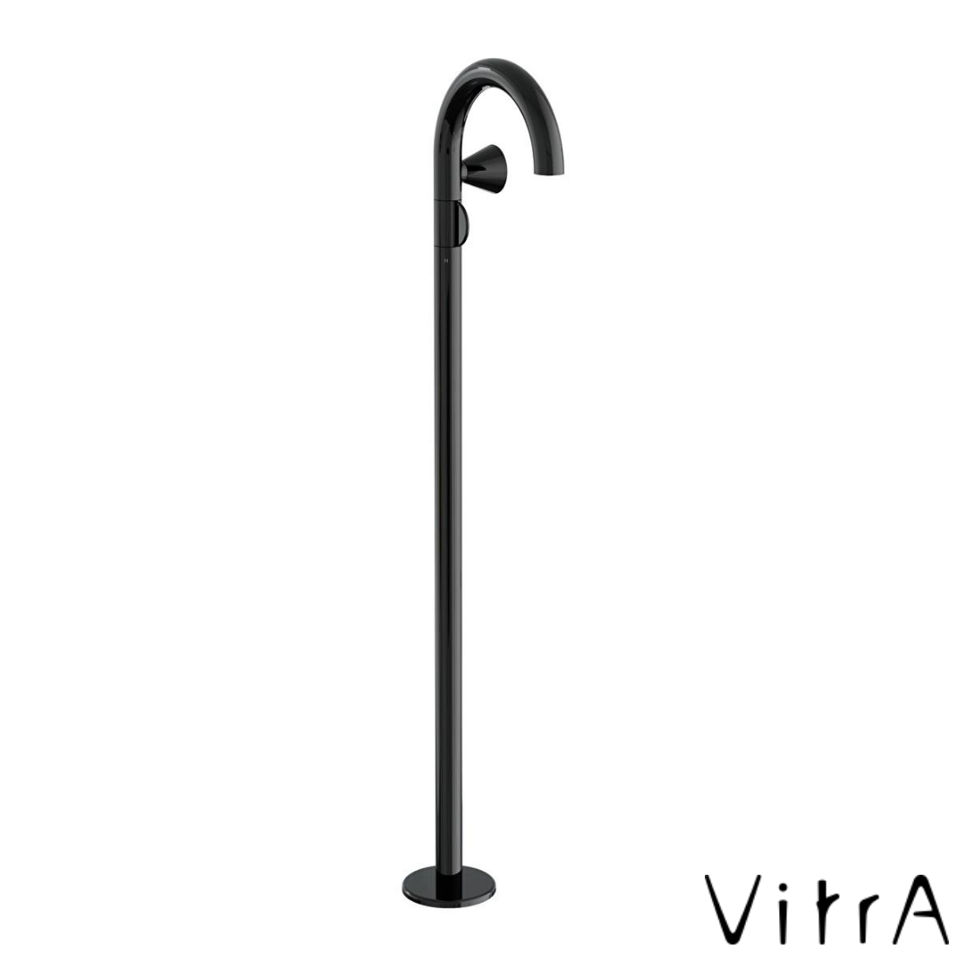 VitrA Liquid Yerden Lavabo Bataryası Sağdan Kontrol Parlak Siyah A42775