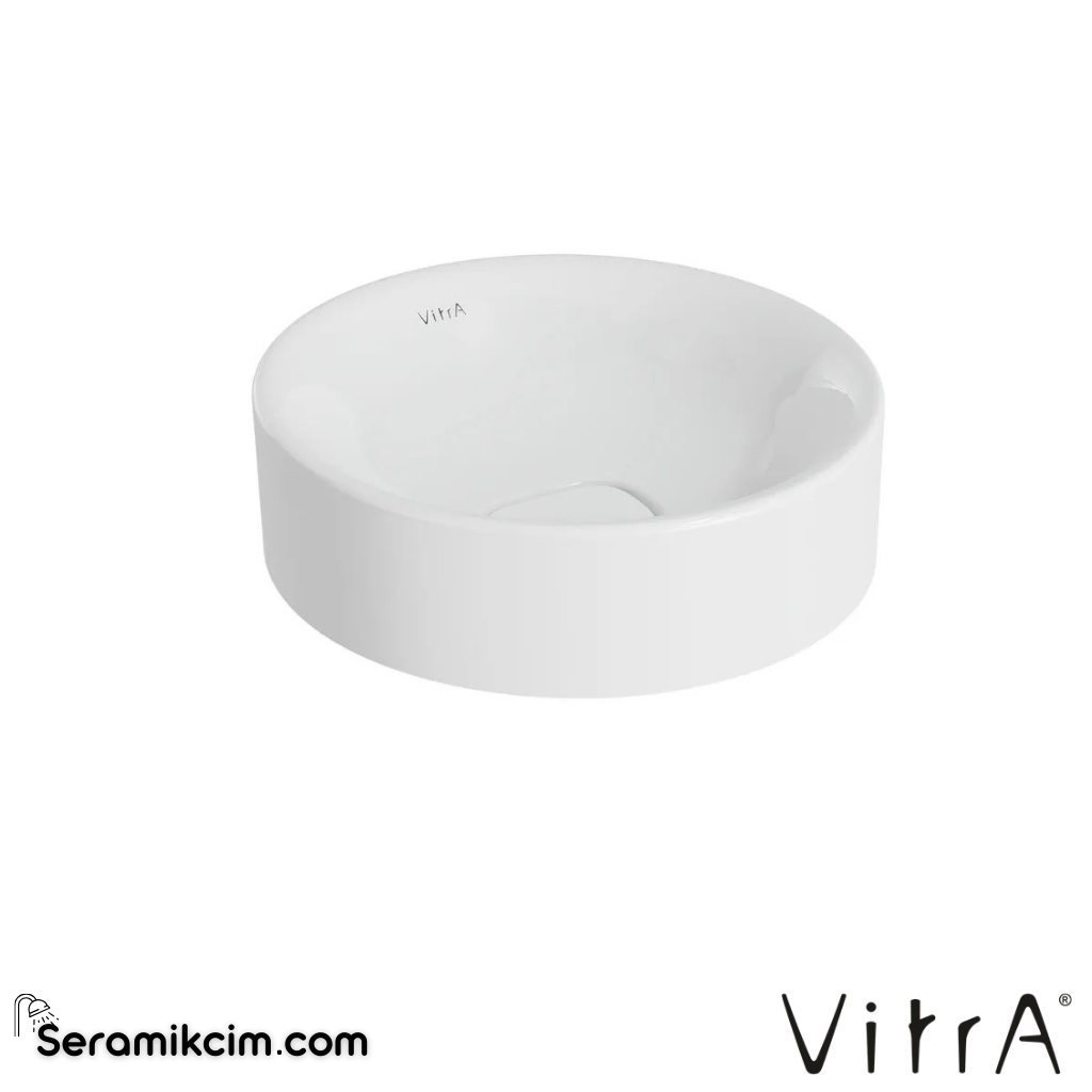 VitrA Metropole Çanak Lavabo Yuvarlak, 40x38 cm Armatür Deliksiz, Su Taşma Deliksiz, Beyaz - 7542B003-0016