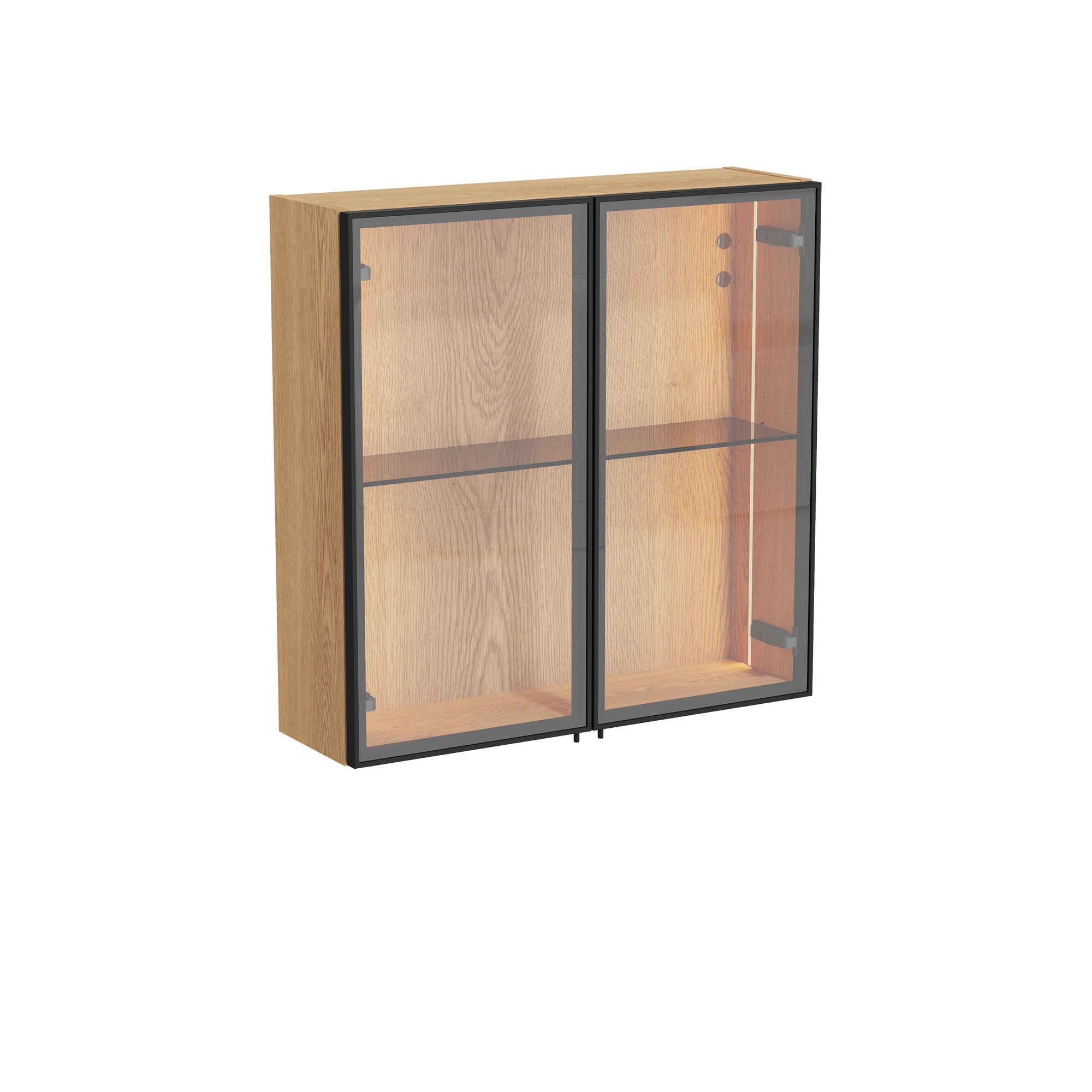 Vitra Metropole Edge Üst Ünite 67 cm Cam Kapaklı Açık Meşe 67144
