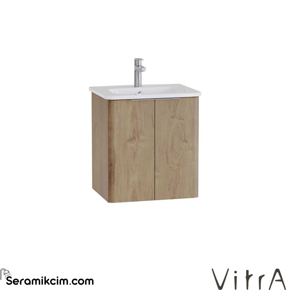 Vitra Mia Plus Round Lavabo Dolabı 60 Cm İki Kapaklı Altın Meşe 69813