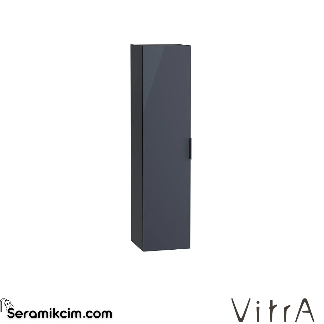 VitrA Mia Plus Square Boy Dolabı 35 cm bir kapaklı parlak antrasit 69780
