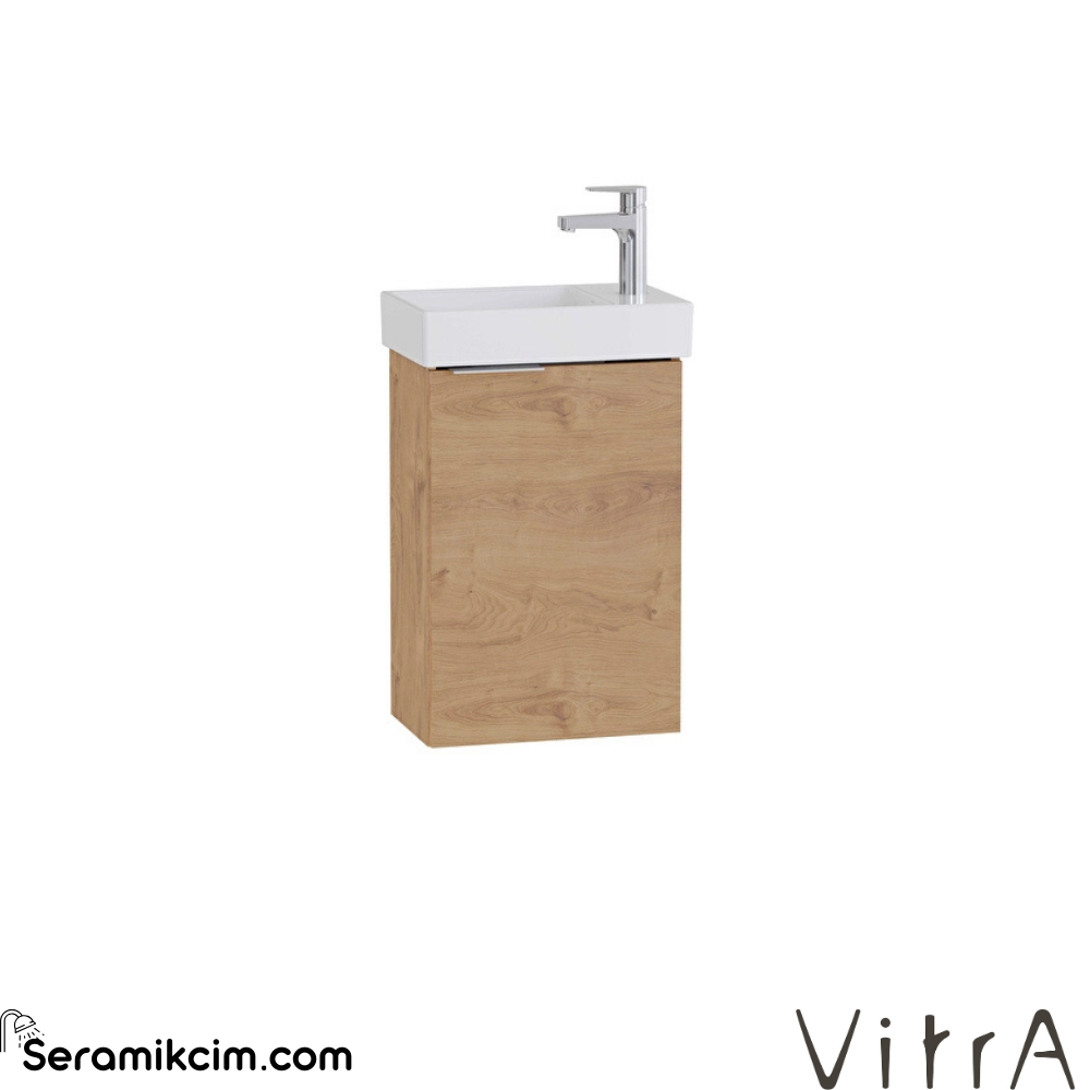 Vitra Mia Plus Square Lavabo Dolabı 45 Cm Bir Kapaklı Altın Meşe Sağ 80356