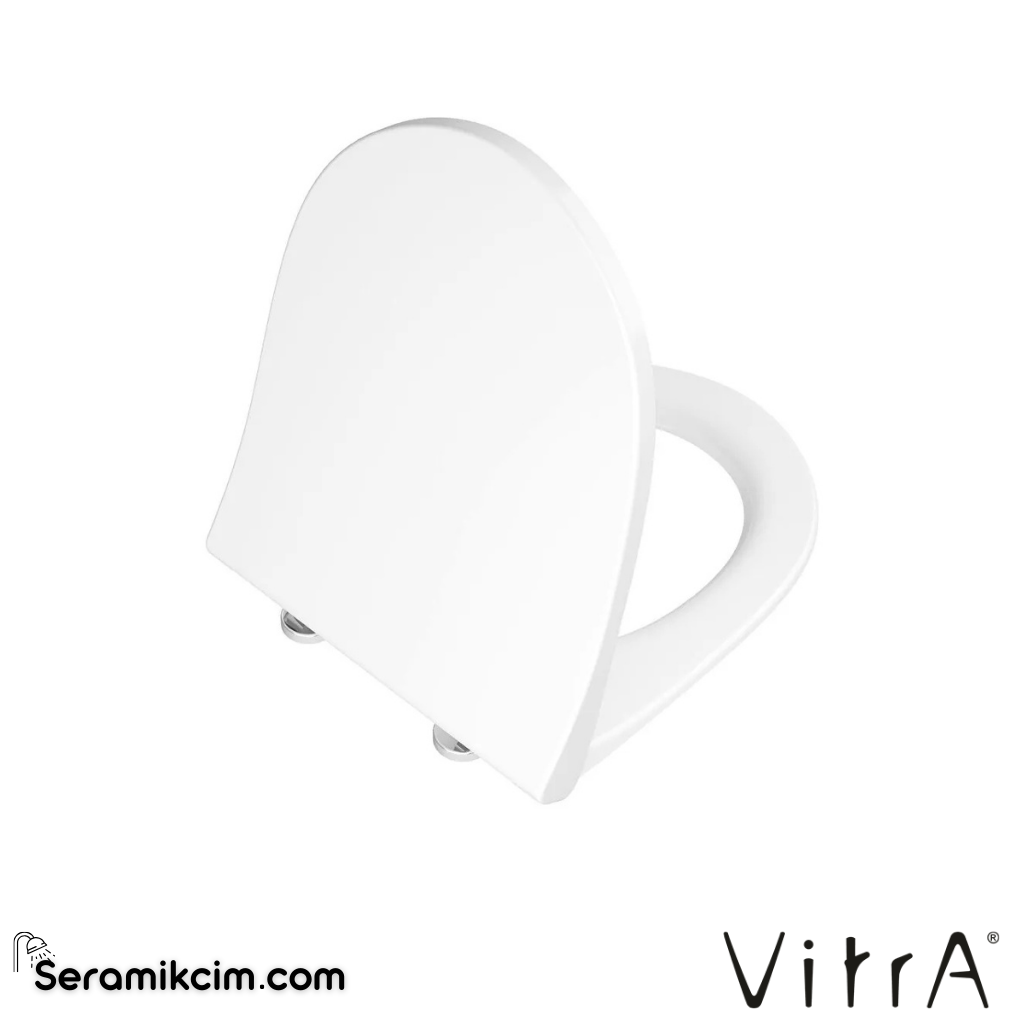 VitrA Nest Klozet Kapağı Slim, Duroplast, Üstten Sıkmalı Yavaş Kapanır, Kolay Sök-Tak, Metal Menteşeli, Beyaz 230-003R009 - 230-003R009
