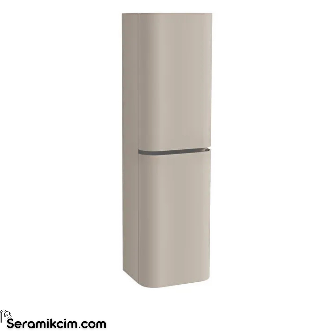 Vitra New Gala Boy Dolabı 45 Cm İki Kapaklı Mat Soft Bej Sağ 80405