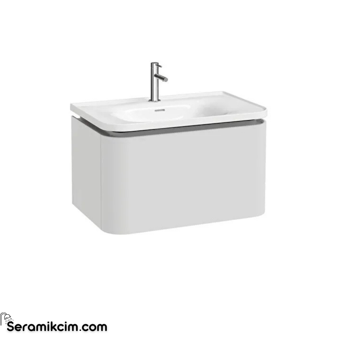 Vitra New Gala Lavabo Dolabı 80 Cm Bir Çekmeceli Mat Soft Beyaz 80371
