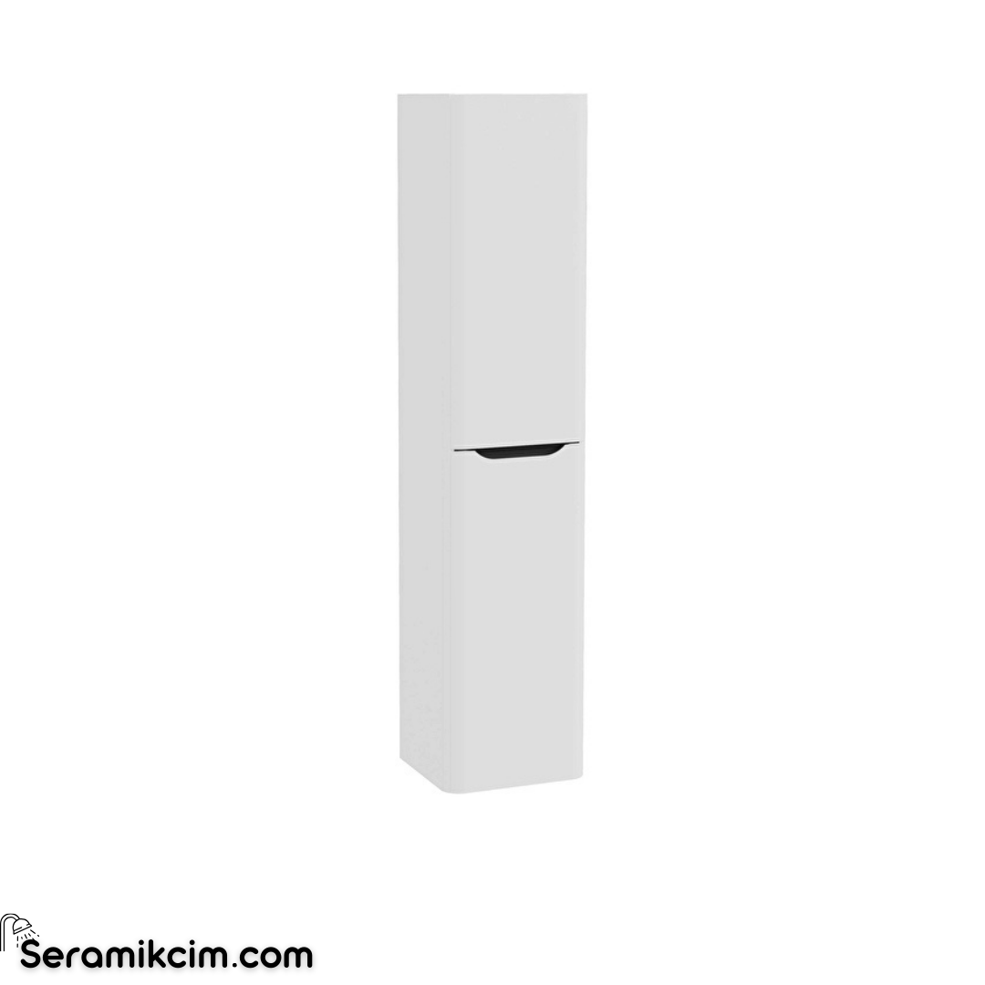 Vitra New Integra Round Boy Dolabı 40 Cm İki Kapaklı Mat Açık Gri Sağ 80006