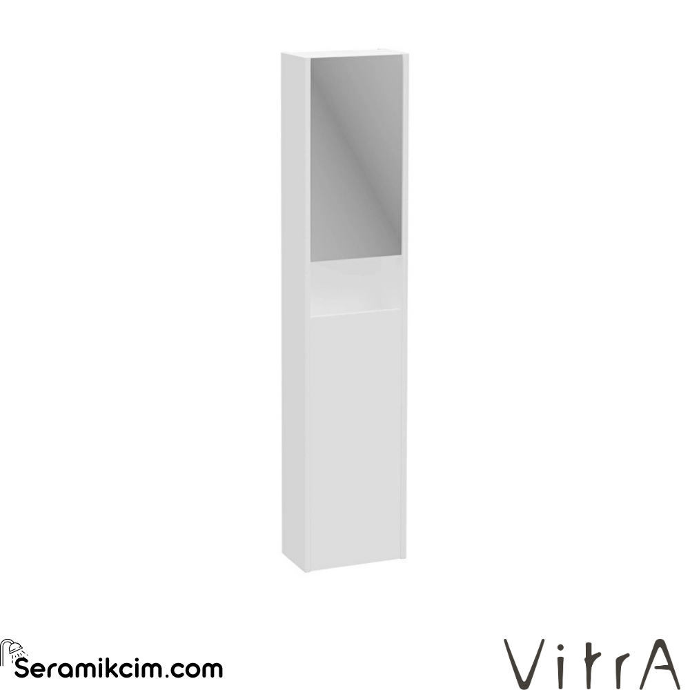Vitra New Integra Square Boy Dolabı 30 Cm İki Kapaklı Dar Mat Beyaz Sağ 80337