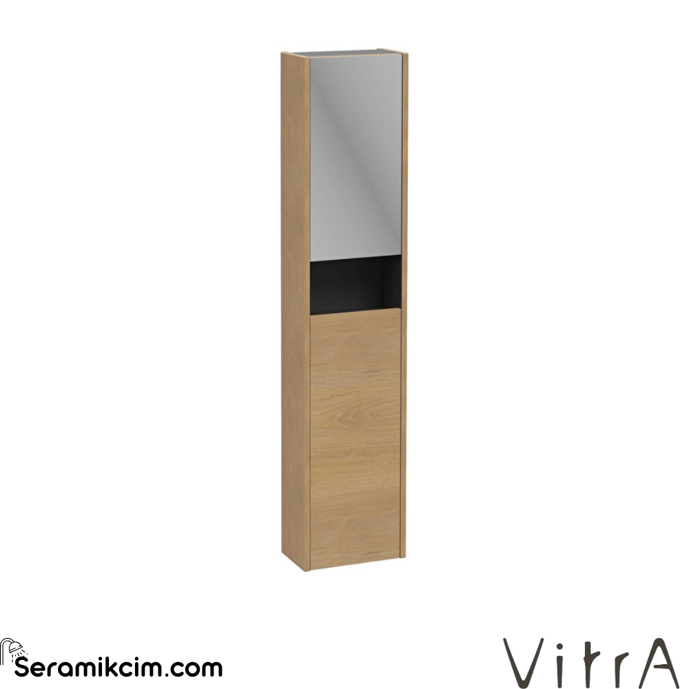 Vitra New Integra Square Boy Dolabı 30 Cm İki Kapaklı Dar Altın Meşe Sağ 80339