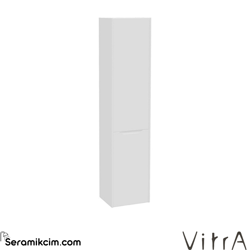 Vitra New Integra Square Boy Dolabı 40 Cm İki Kapaklı Çamaşır Sepetli Mat Beyaz Sol 80328