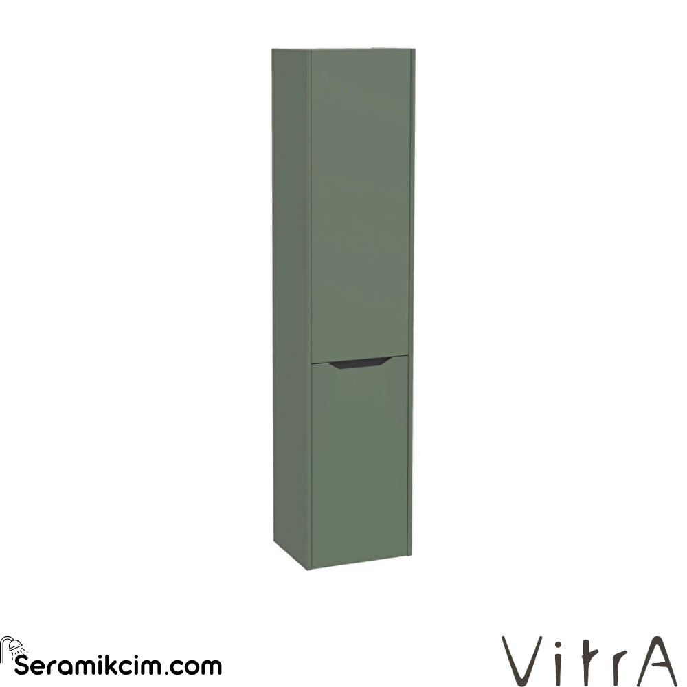 Vitra New Integra Square Boy Dolabı 40 Cm İki Kapaklı Mat Yeşil Sol 80323