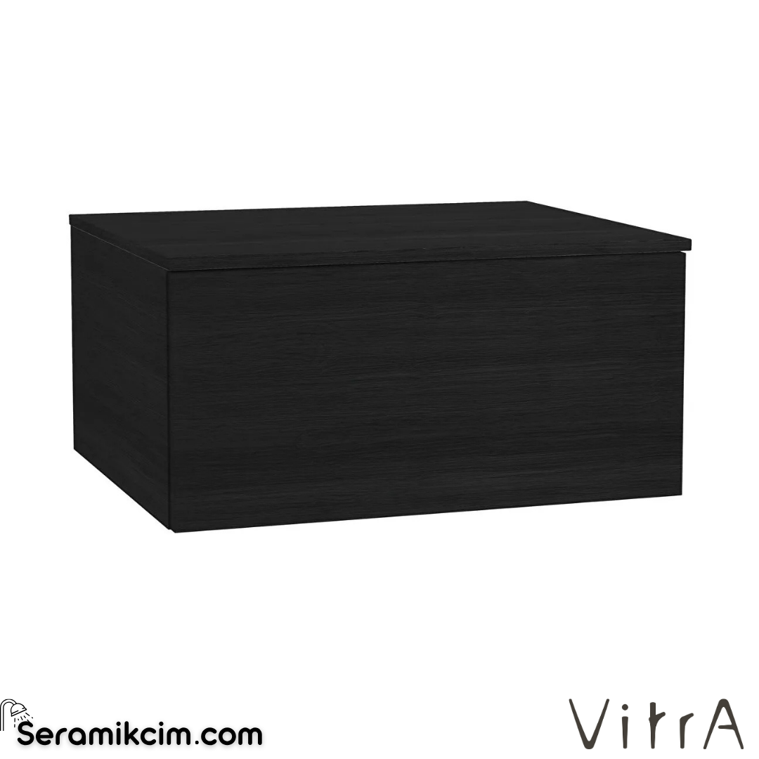 VitrA Origin Alt Ünite 60 cm, Tek Çekmeceli Hareli Siyah Meşe 65698