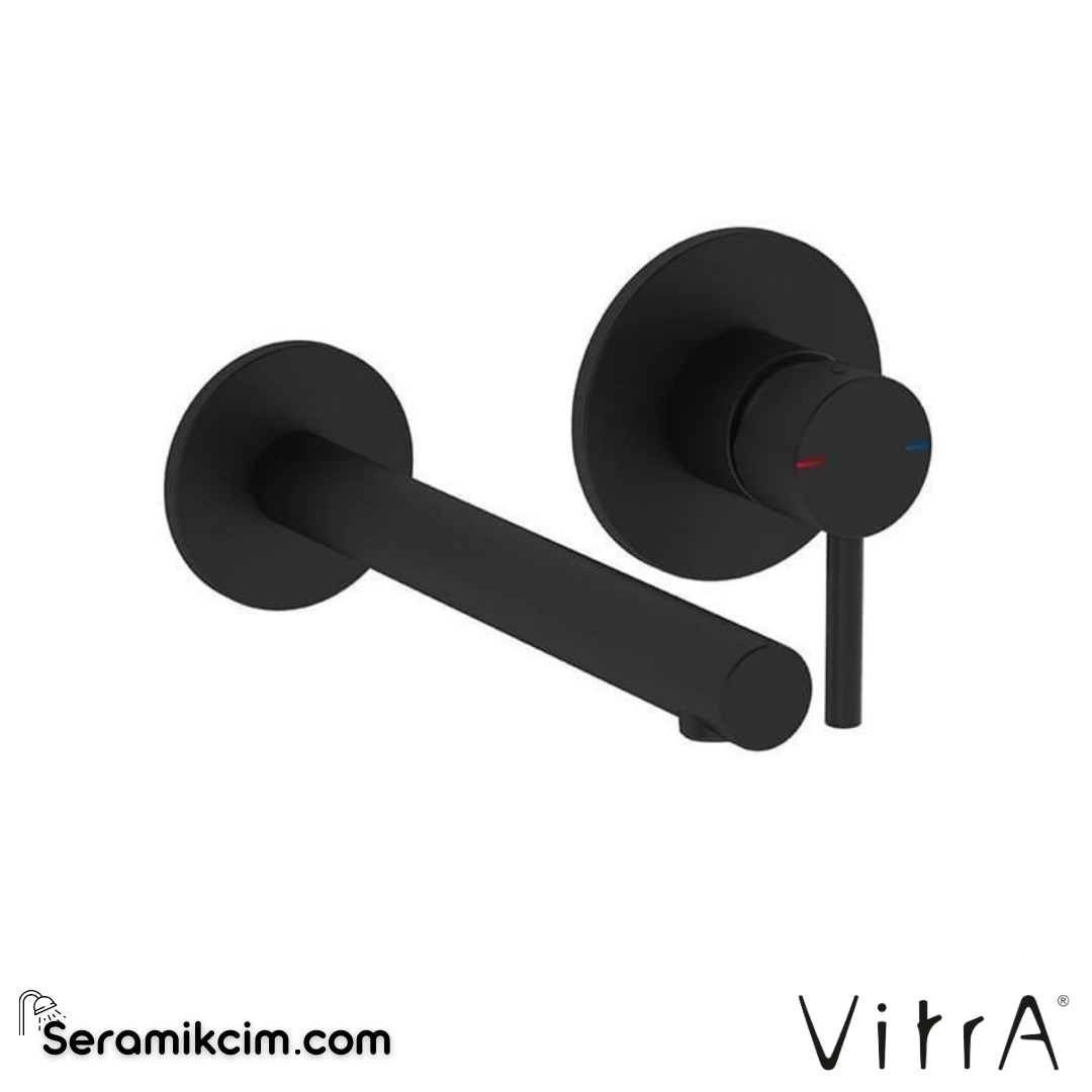 Vitra Origin Ankastre Lavabo Bataryası (2 Rozetli) (Sıva Üstü Grubu) Mat Siyah A4258136WTC - A4258136WTC