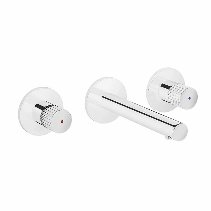 Vitra Origin Ankastre Lavabo Bataryası Sıva Üstü Grubu - 3 Rozetli, Krom