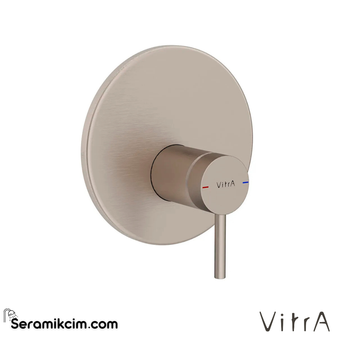 VitrA Origin Ankastre Mekanik Banyo Bataryası (V-Box, sıva üstü grubu) Fırçalı Nikel A4282334 - A4282334