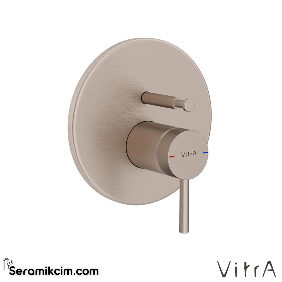 VitrA Origin Ankastre Mekanik Banyo Bataryası (V-Box, sıva üstü grubu) Fırçalı Nikel  A4282234 - A4282234