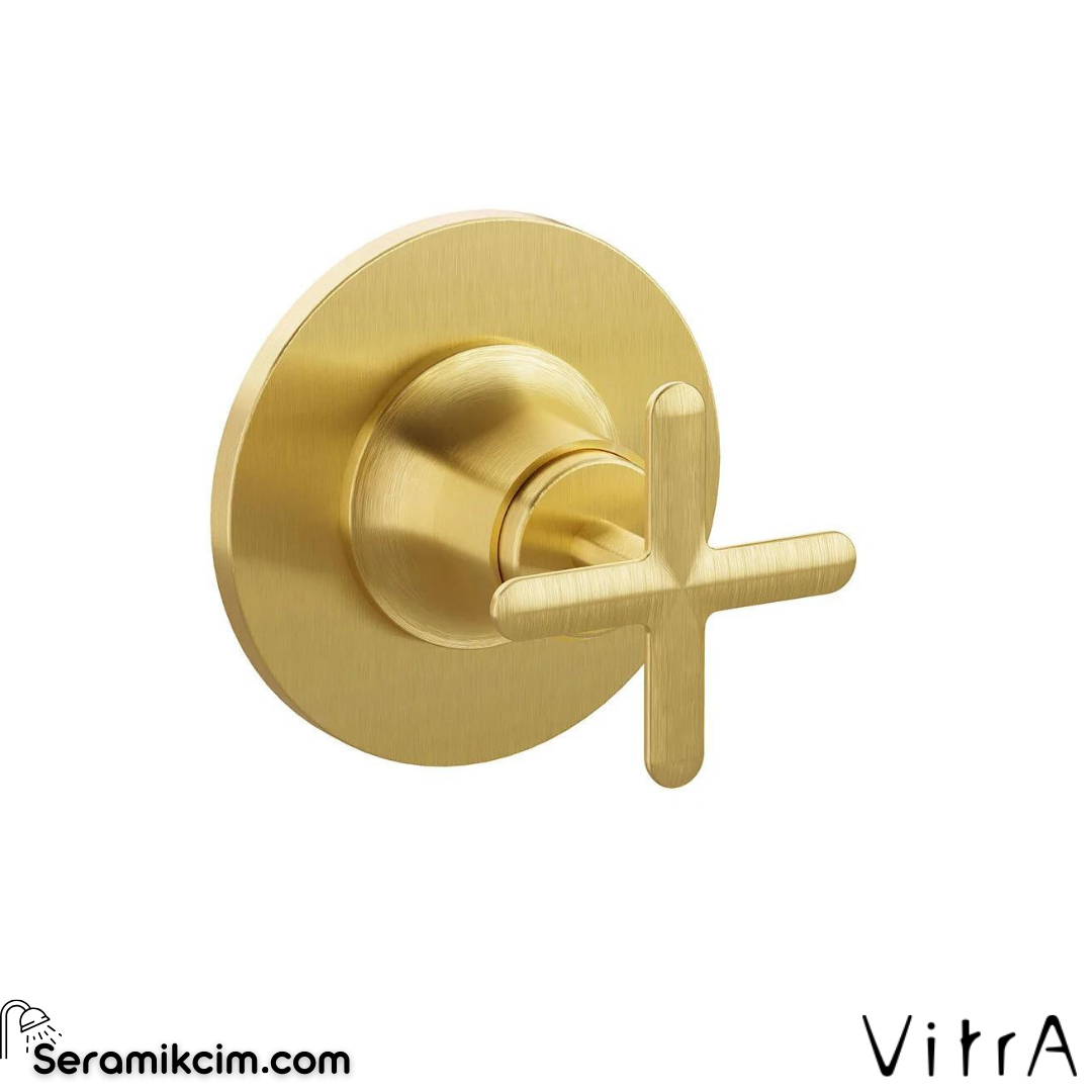 Vitra Origin Classic Ankastre 3 Yollu Yönlendirici (Sıva Üstü Grubu), Fırçalı Altın