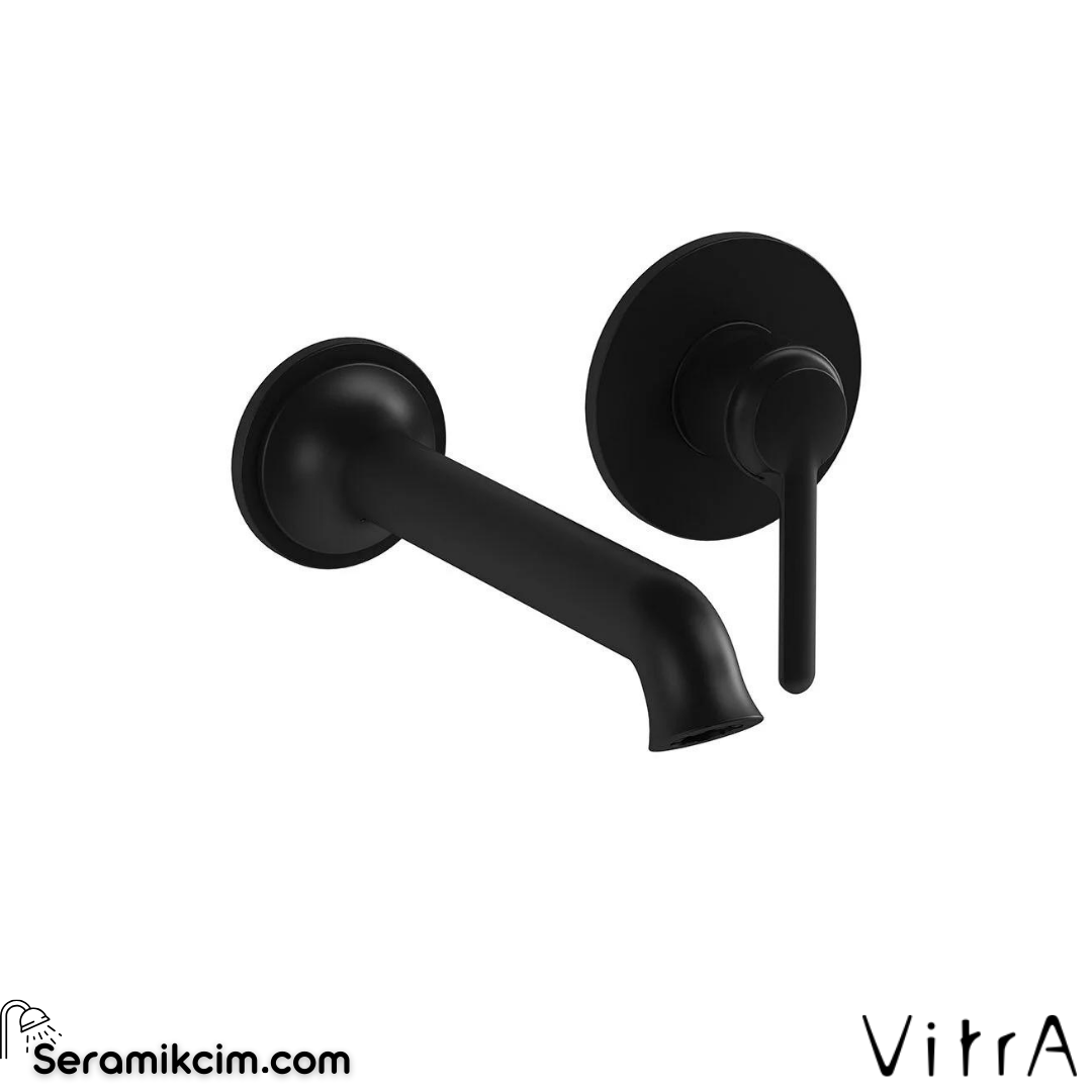 Vitra Origin Classic Ankastre Lavabo Bataryası (2 Delikli Lavabolar İçin) (Sıva Üstü Grubu), Mat Siyah
