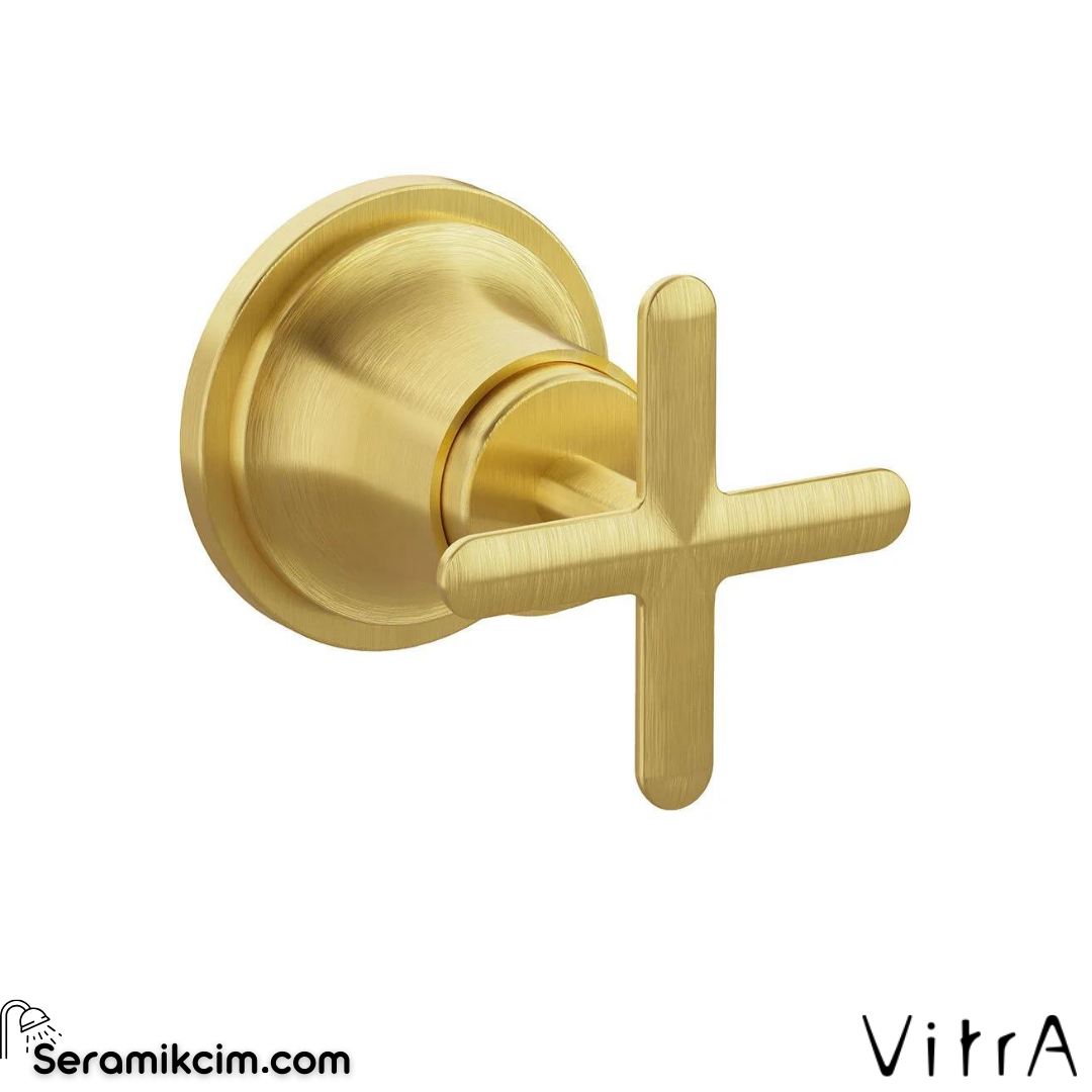 Vitra Origin Classic Ankastre Stop Valf, Fırçalı Altın