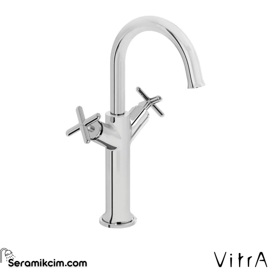 Vitra Origin Classic Lavabo Bataryası (Çift Kumandalı, Çanak), Krom