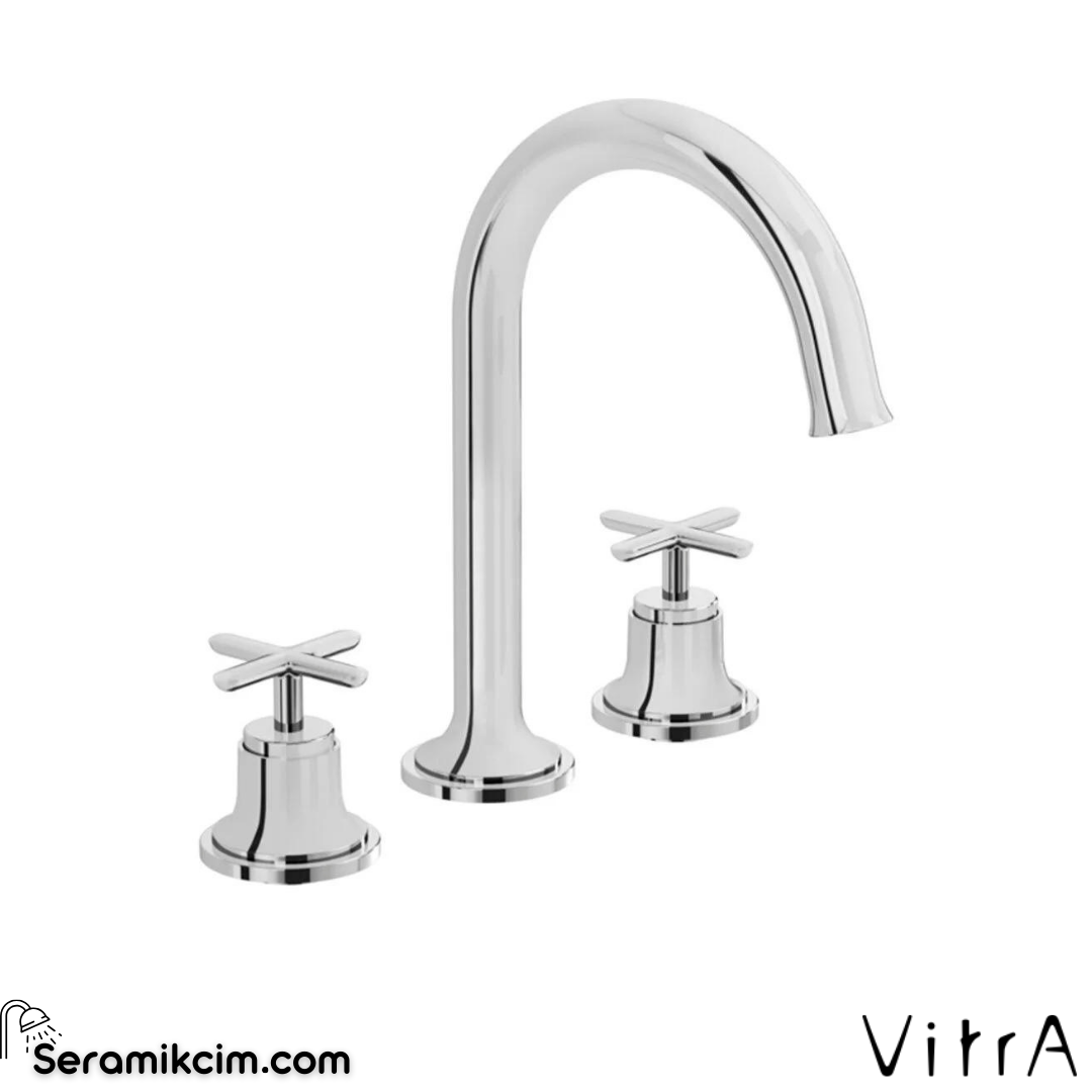 Vitra Origin Classic Lavabo Bataryası (3 Delikli Lavabolar İçin), Krom