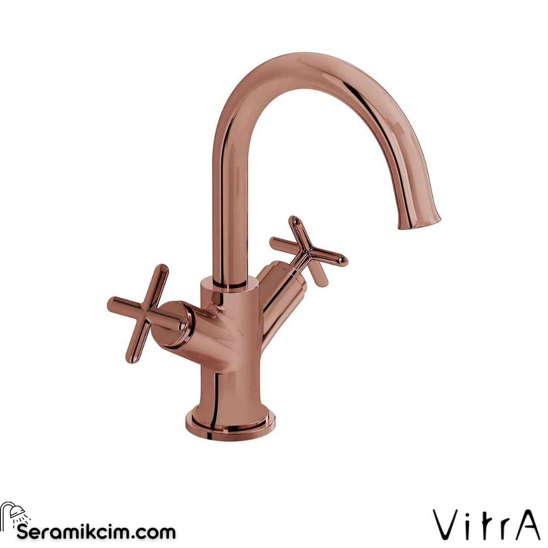 Vitra Origin Classic Lavabo Bataryası (Çift Kumandalı), Soft Bakır