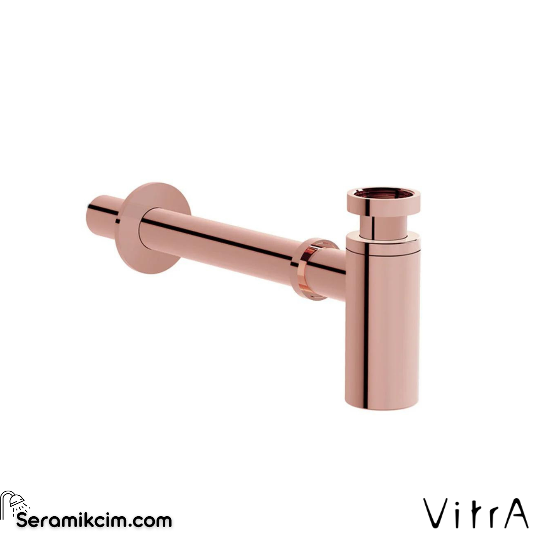 Vitra Origin Classic Lavabo Sifonu (T Tipi), Soft Bakır
