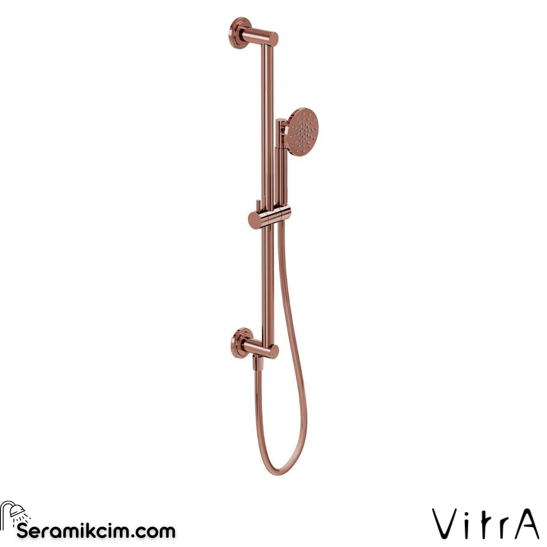 Vitra Origin Classic Sürgülü El Duşu Takımı, Soft Bakır