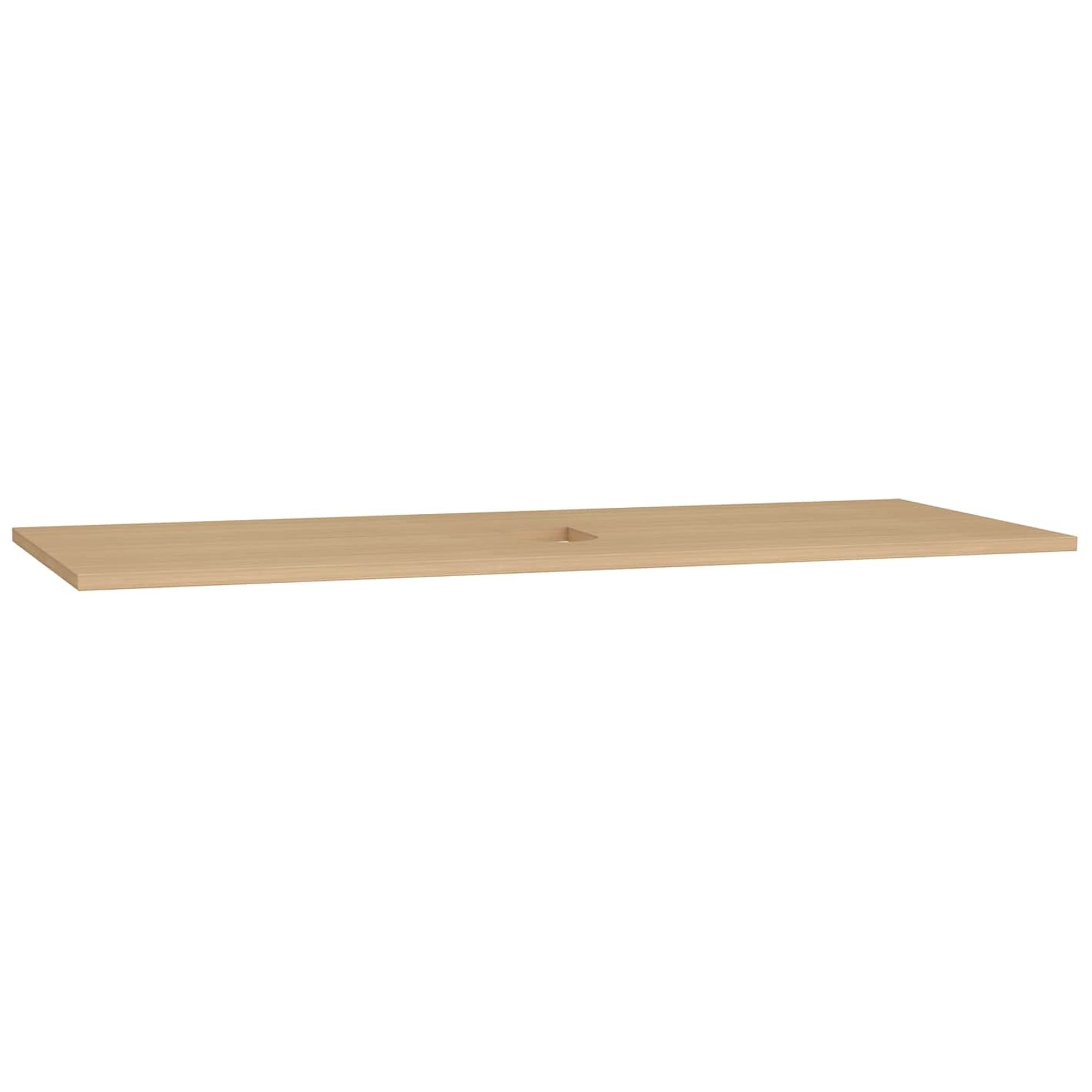 Vitra Origin Üst Tezgah 120 cm Ahşap Armatür Deliksiz Orta Sifon Delikli Açık Meşe 65932