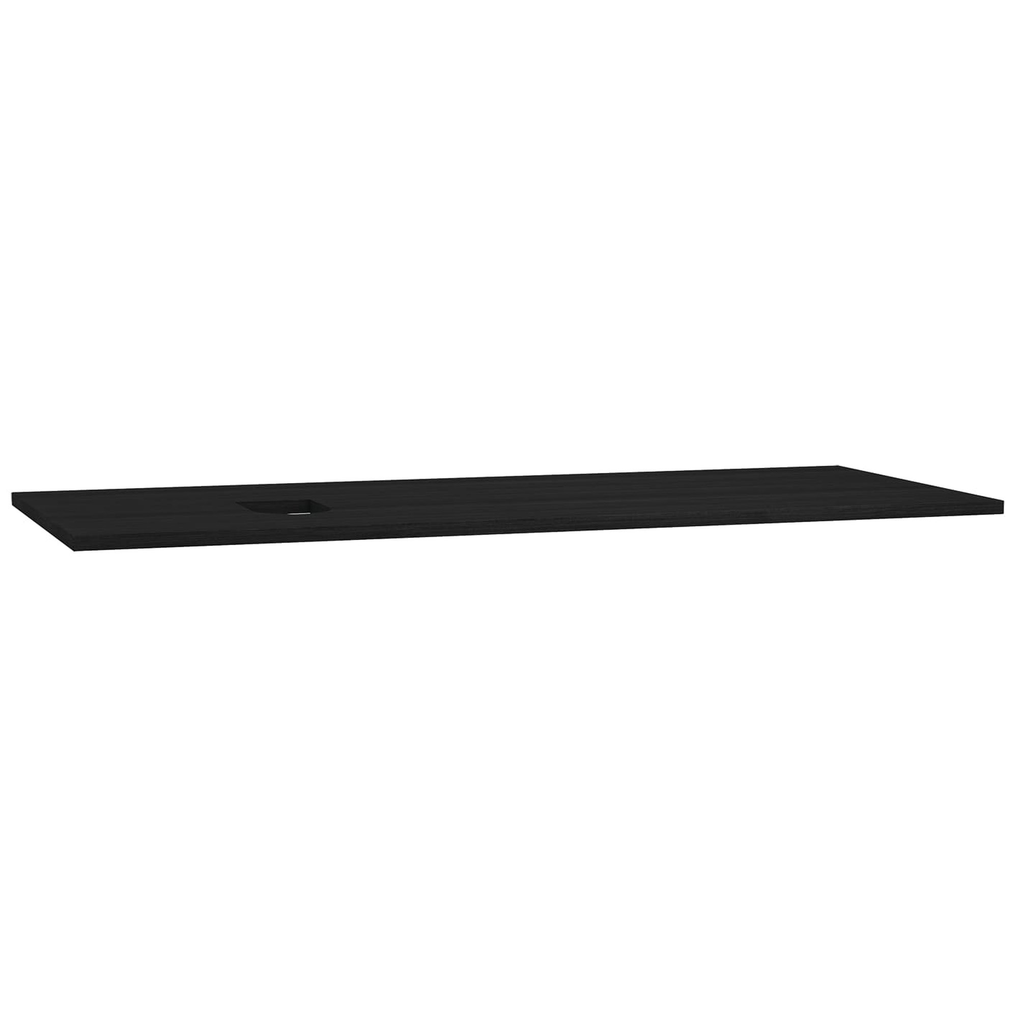 Vitra Origin Üst Tezgah 120 cm Ahşap Armatür Deliksiz Sol Sifon Delikli Hareli Siyah Meşe 65863