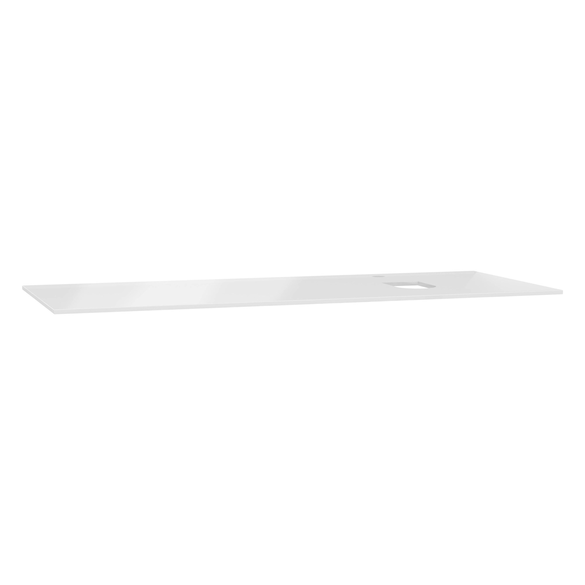 Vitra Origin Üst Tezgah 120 cm Cam Armatür Delikli Sağ Sifon Delikli Beyaz 65731