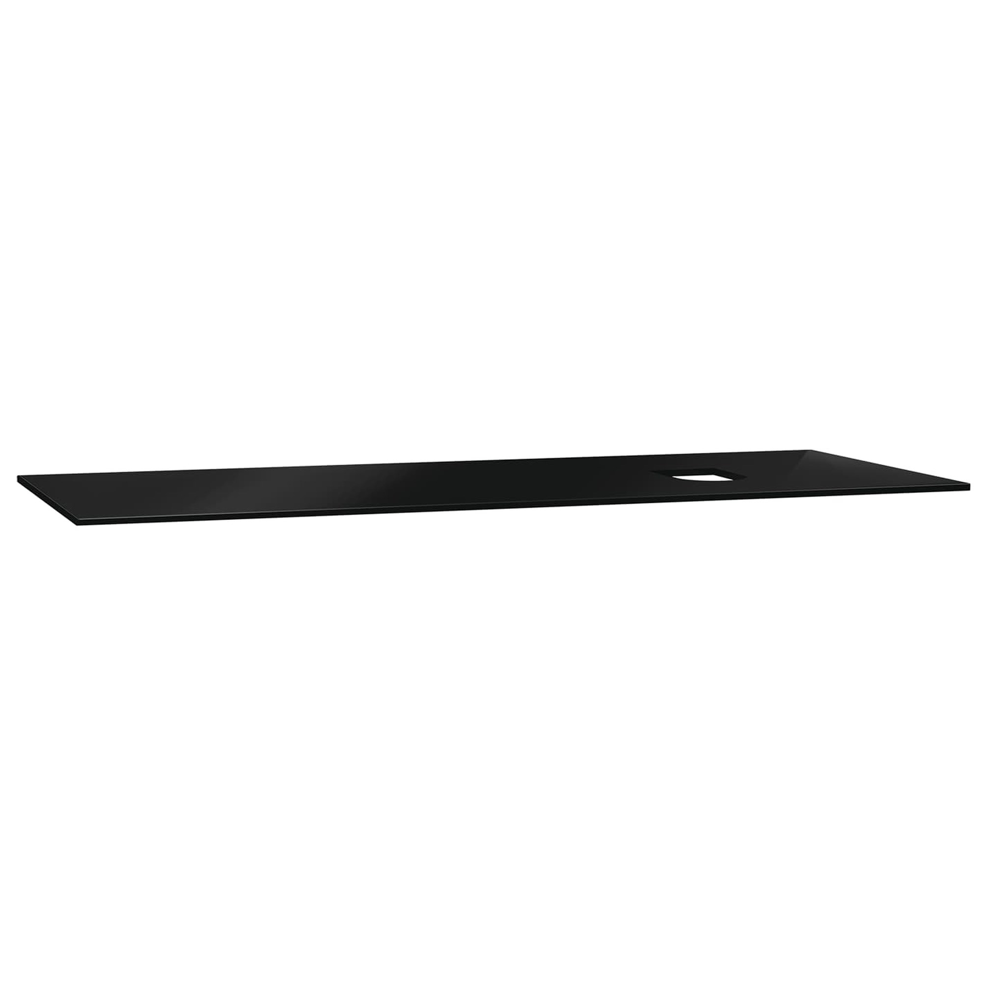 Vitra Origin Üst Tezgah 120 cm Cam Armatür Deliksiz Sağ Sifon Delikli Siyah 65729