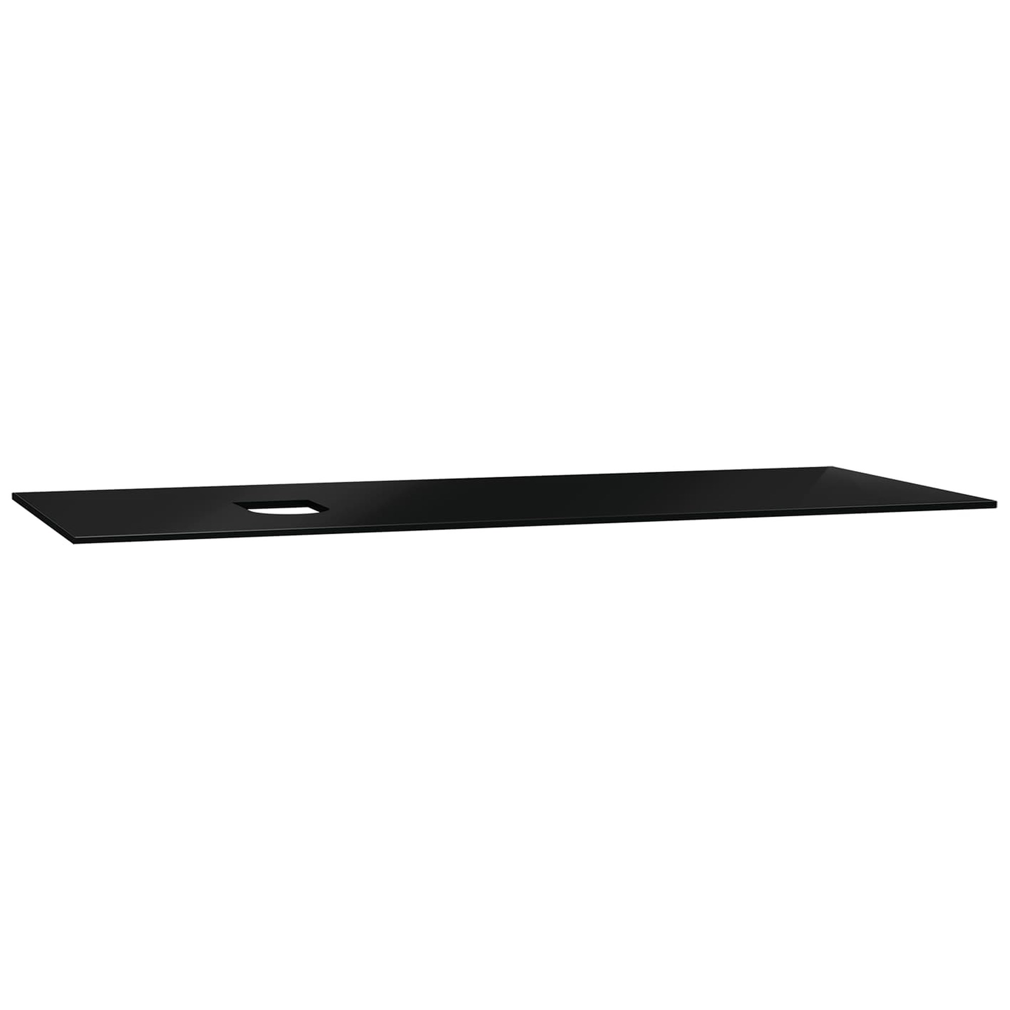 Vitra Origin Üst Tezgah 120 cm Cam Armatür Deliksiz Sol Sifon Delikli Siyah 65723