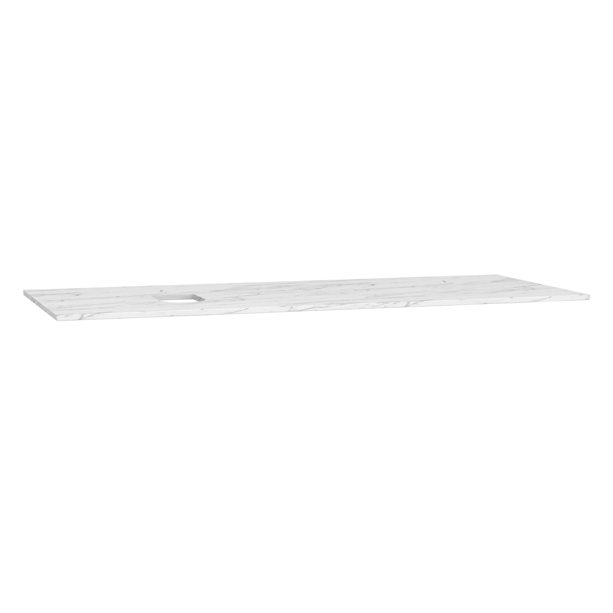Vitra Origin Üst Tezgah 120 cm Neolith Armatür Deliksiz Sol Sifon Delikli Calacatta Silk 65724