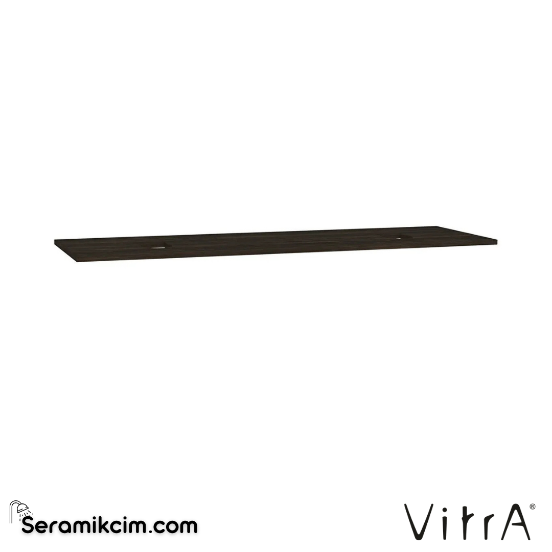 VitrA Origin Üst Tezgah 150 cm, ahşap armatür deliksiz, çift sifon delikli, karaağaç 65940 - 65940
