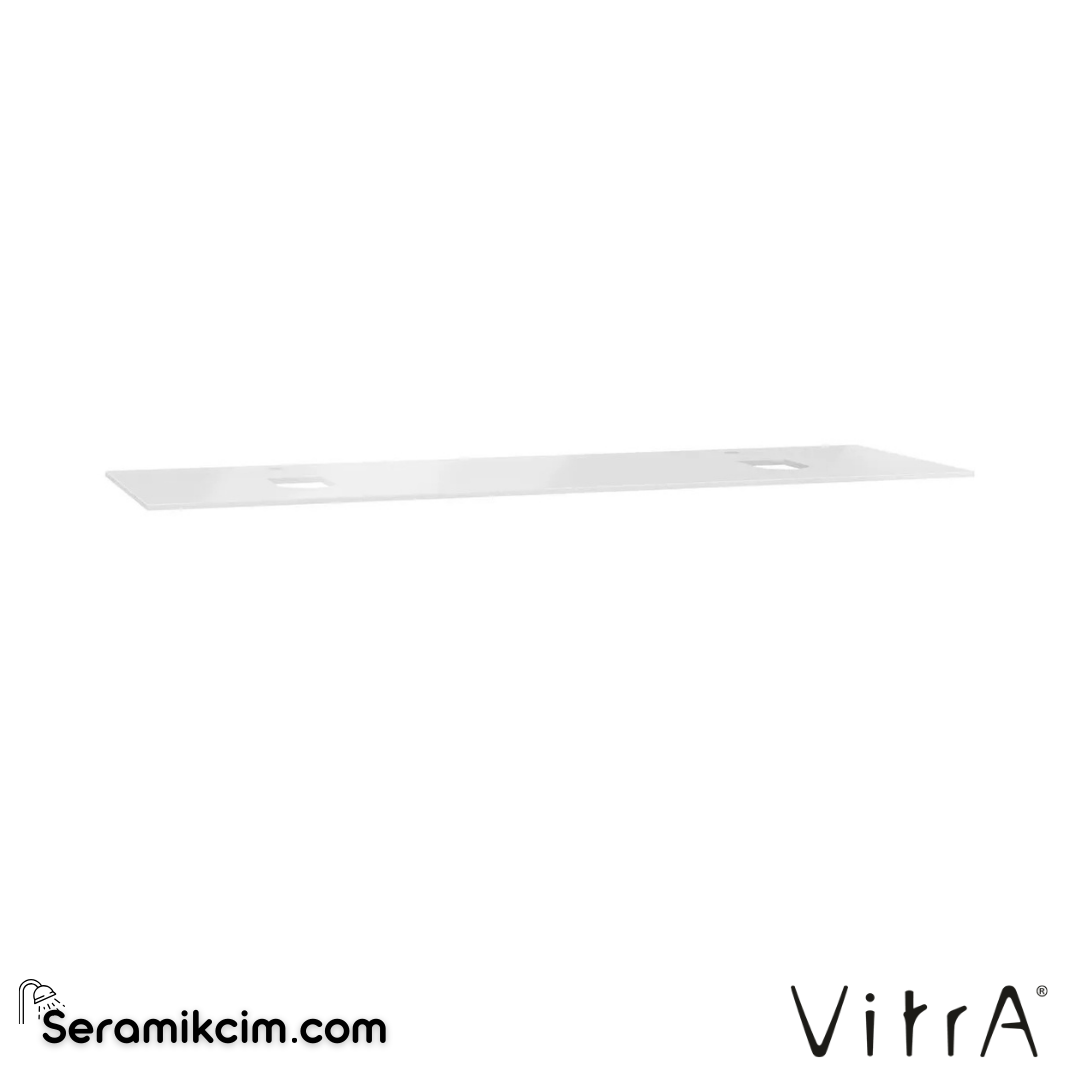 VitrA Origin Üst Tezgah 150 cm, cam armatür delikli, çift sifon delikli, beyaz 65754 - 65754