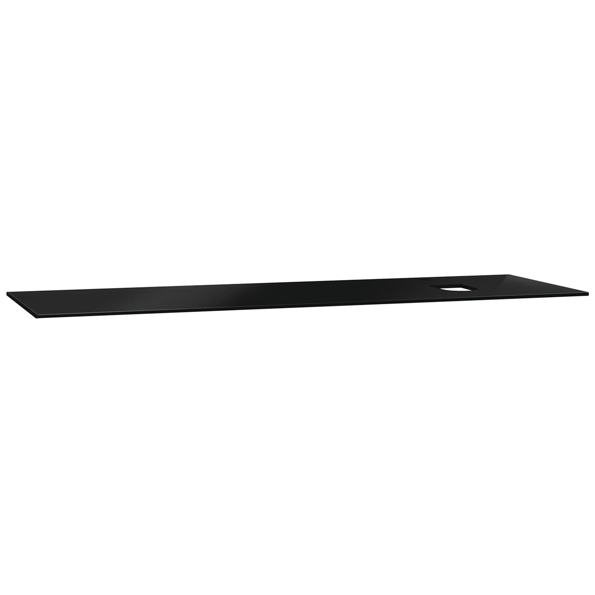 Vitra Origin Üst Tezgah 150 cm Cam Armatür Delikli Sağ Sifon Delikli Siyah 65749