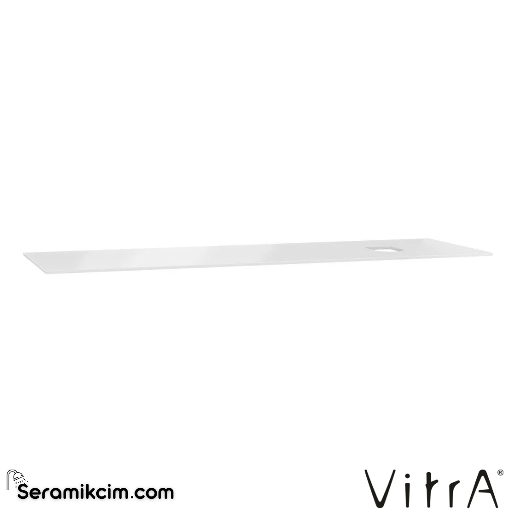 VitrA Origin Üst Tezgah 150 cm, cam armatür deliksiz, sağ sifon delikli, beyaz 65763 - 65763