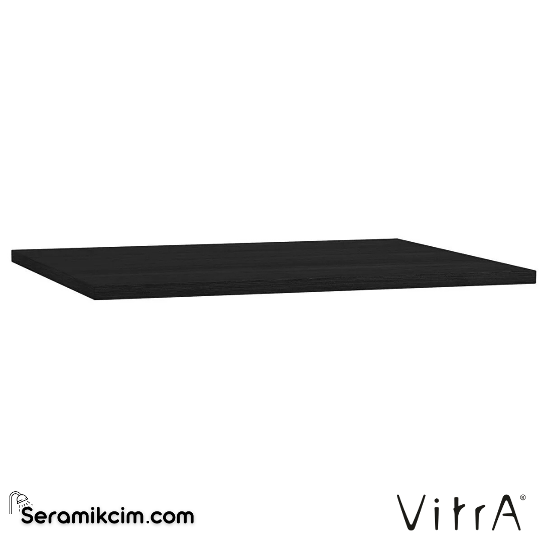 VitrA Origin Üst Tezgah 60 cm, ahşap armatür deliksiz, sifon deliksiz, hareli siyah meşe 65942 - 65942