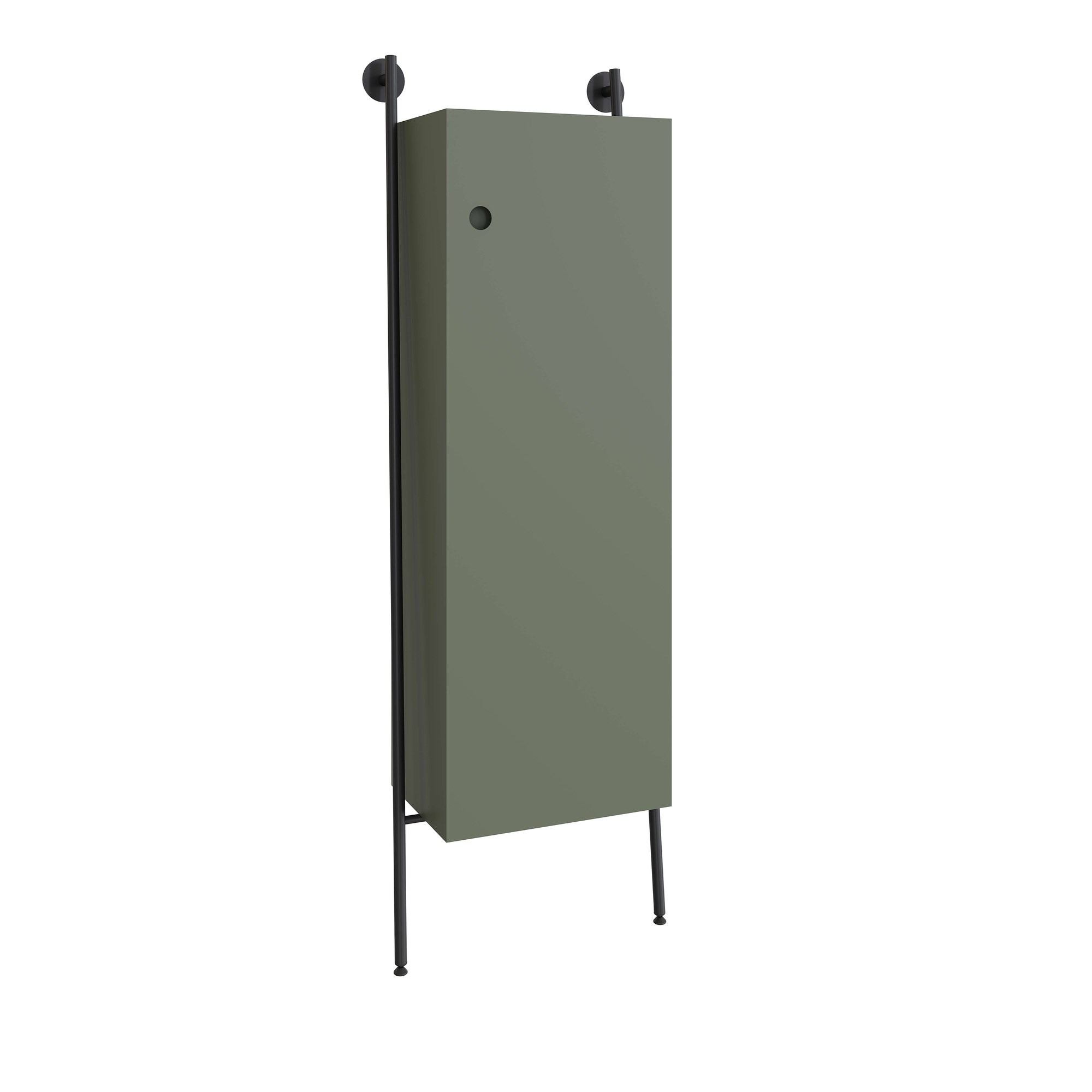 Vitra Plural Boy Dolabı 50 cm Bir Kapaklı Mat Retro Yeşili Sağ 80485