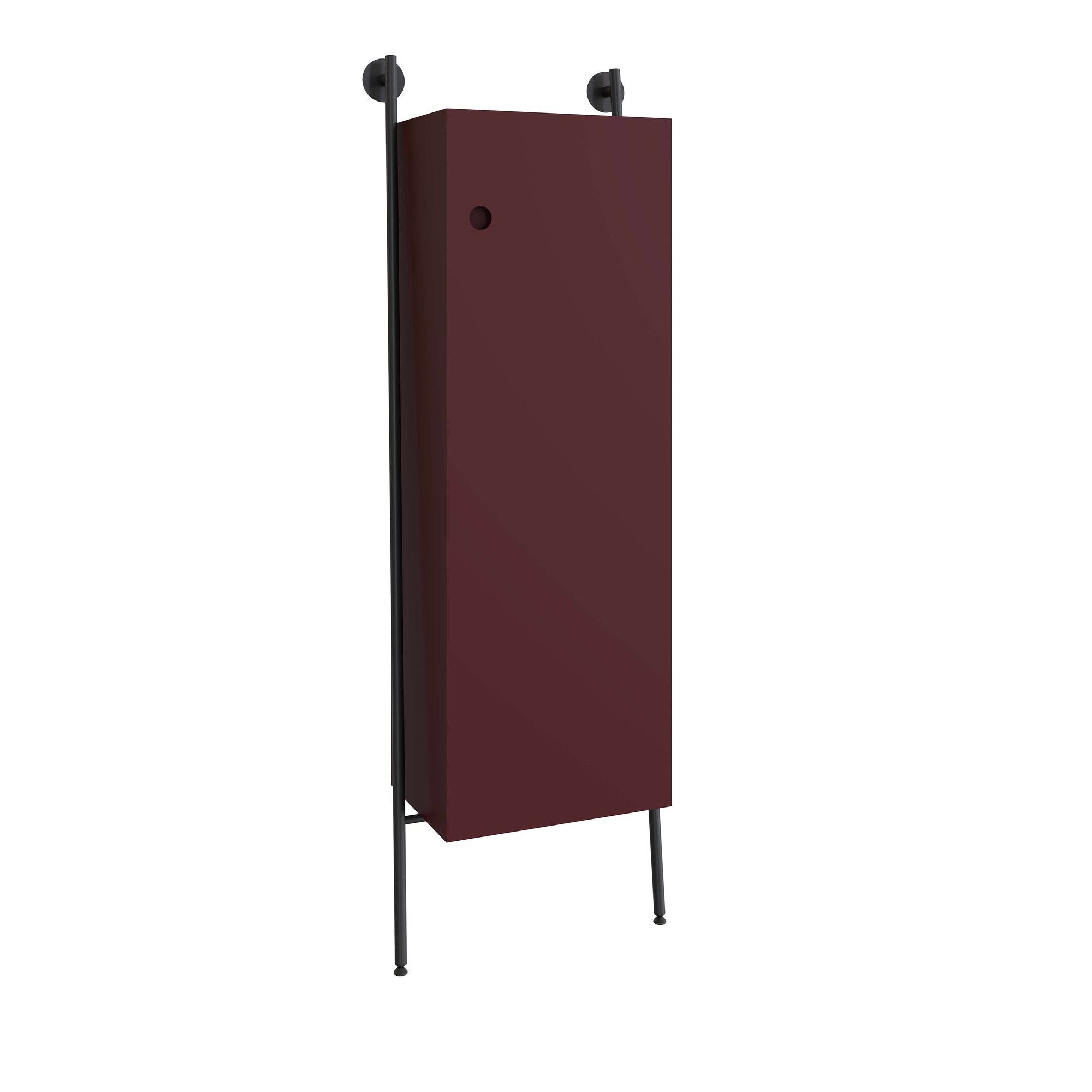 Vitra Plural Boy Dolabı 50 cm Bir Kapaklı Mat Bordo Sağ 80487
