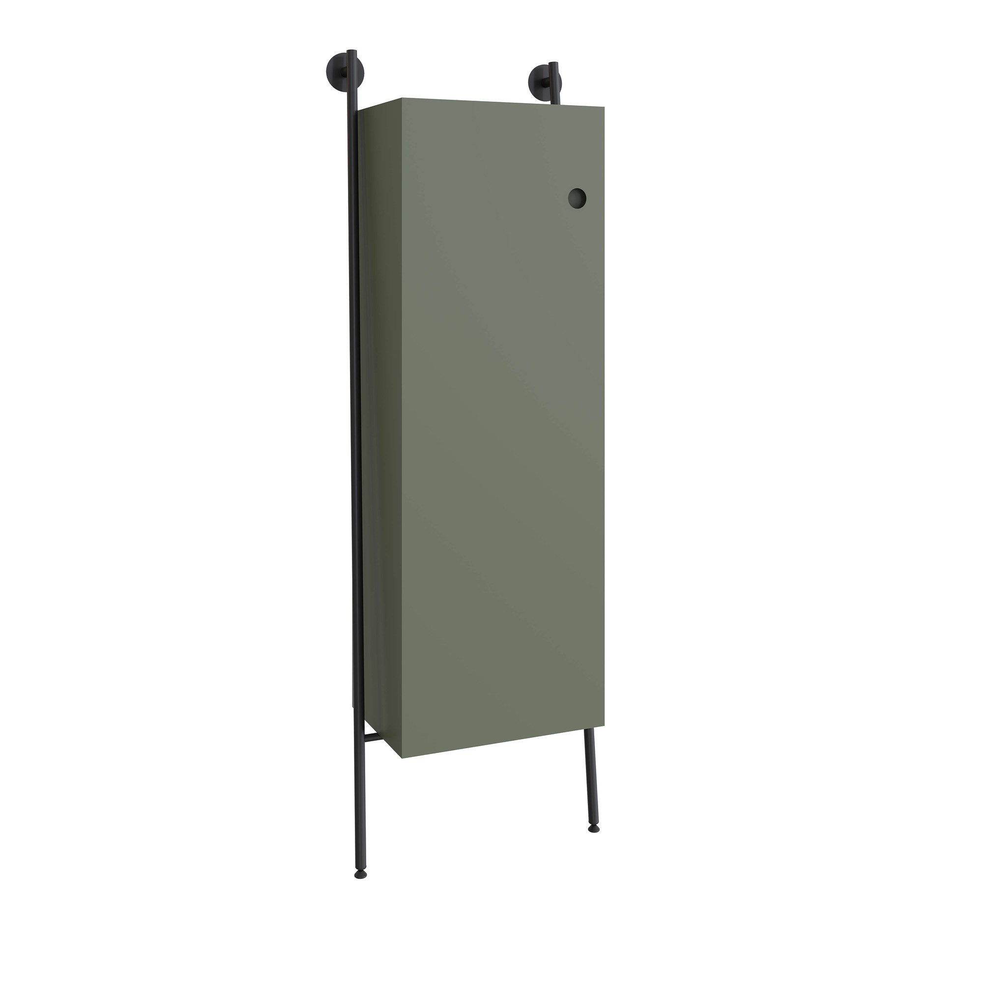 Vitra Plural Boy Dolabı 50 cm Bir Kapaklı Mat Retro Yeşili Sol 80484