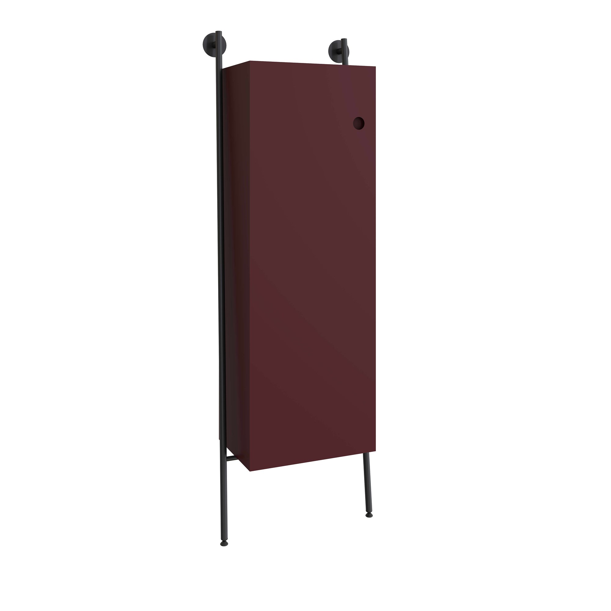 Vitra Plural Boy Dolabı 50 cm Bir Kapaklı Mat Bordo Sol 80486