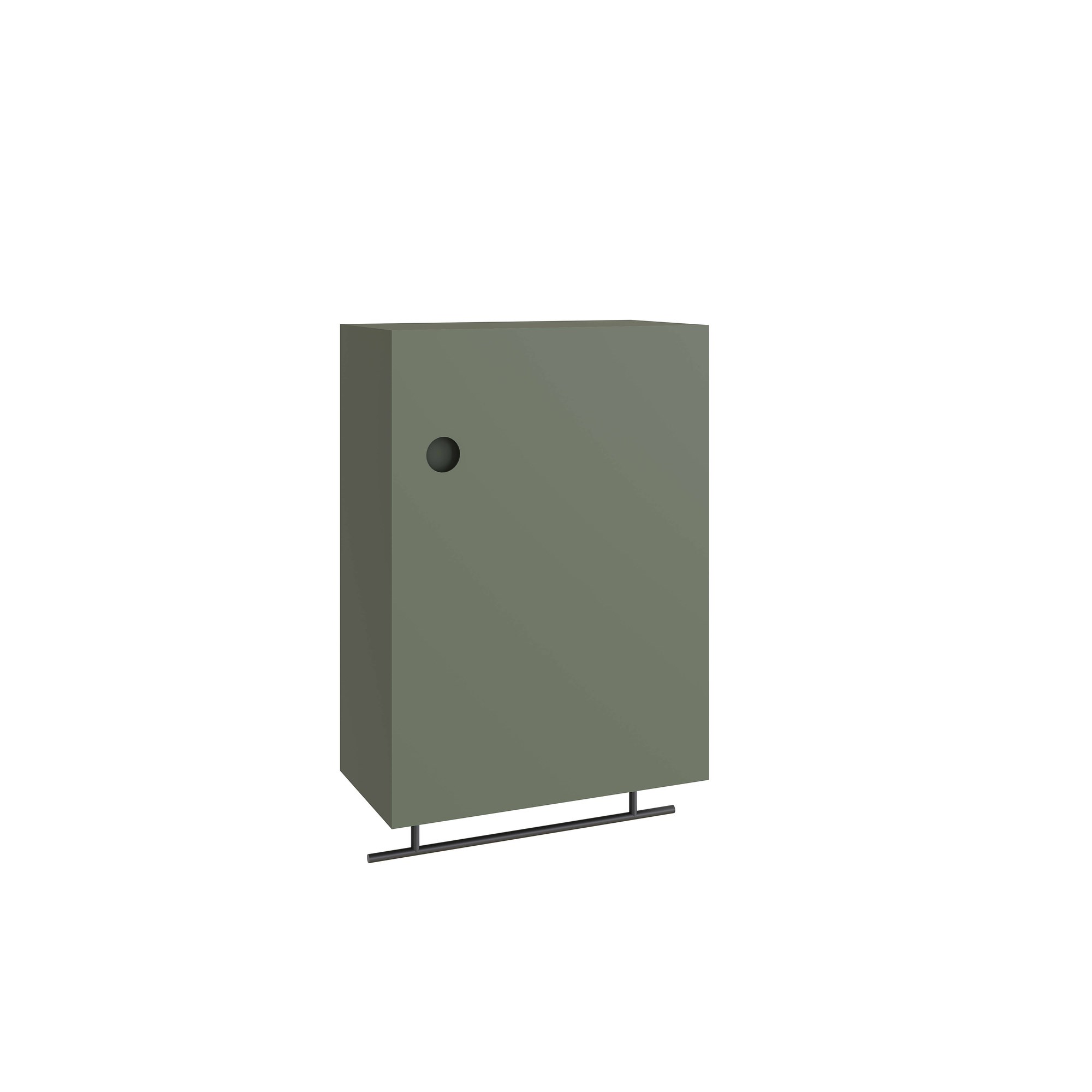 Vitra Plural Üst Ünite 50 cm Bir Kapaklı Mat Retro Yeşili Sağ 80491