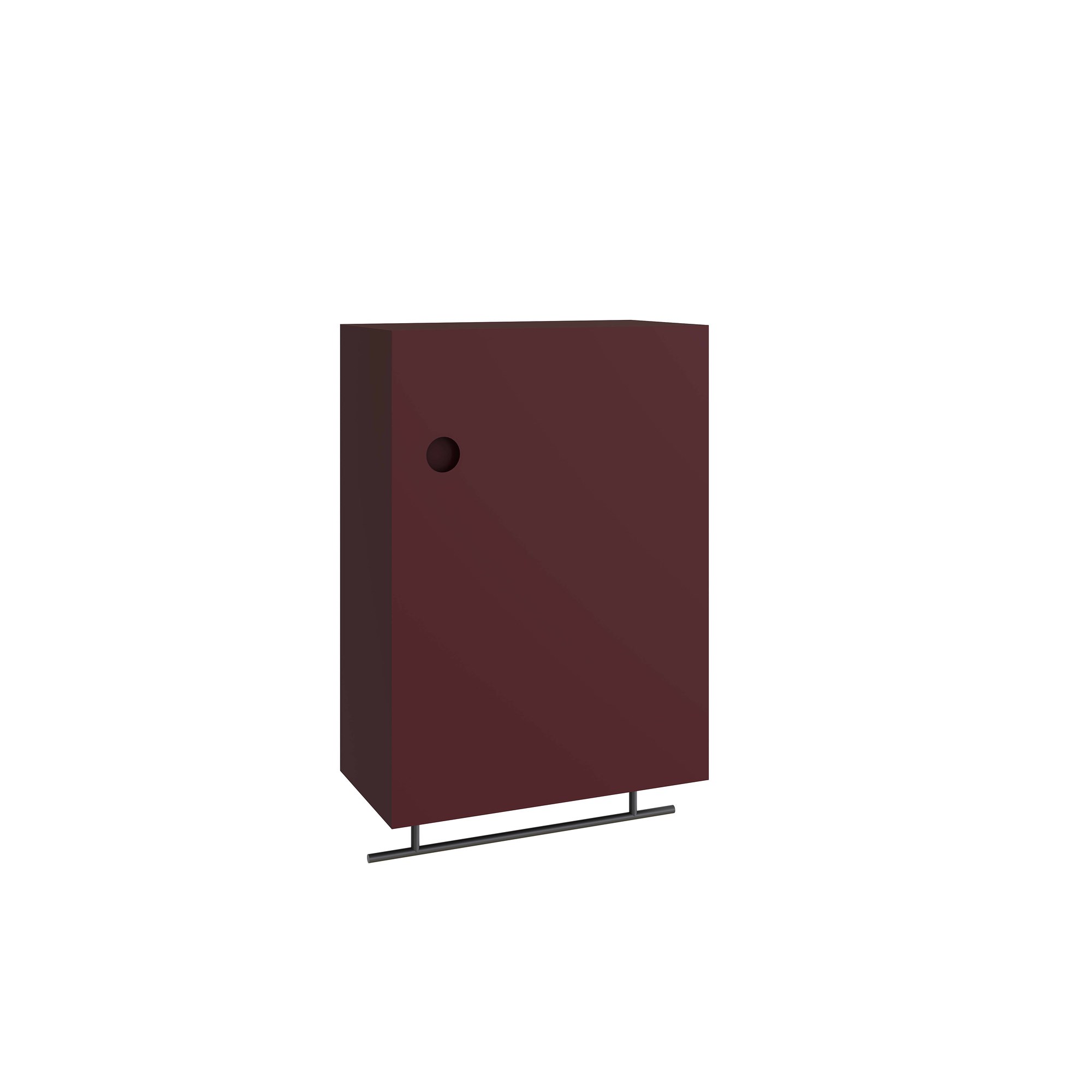 Vitra Plural Üst Ünite 50 cm Bir Kapaklı Mat Bordo Sağ 80493
