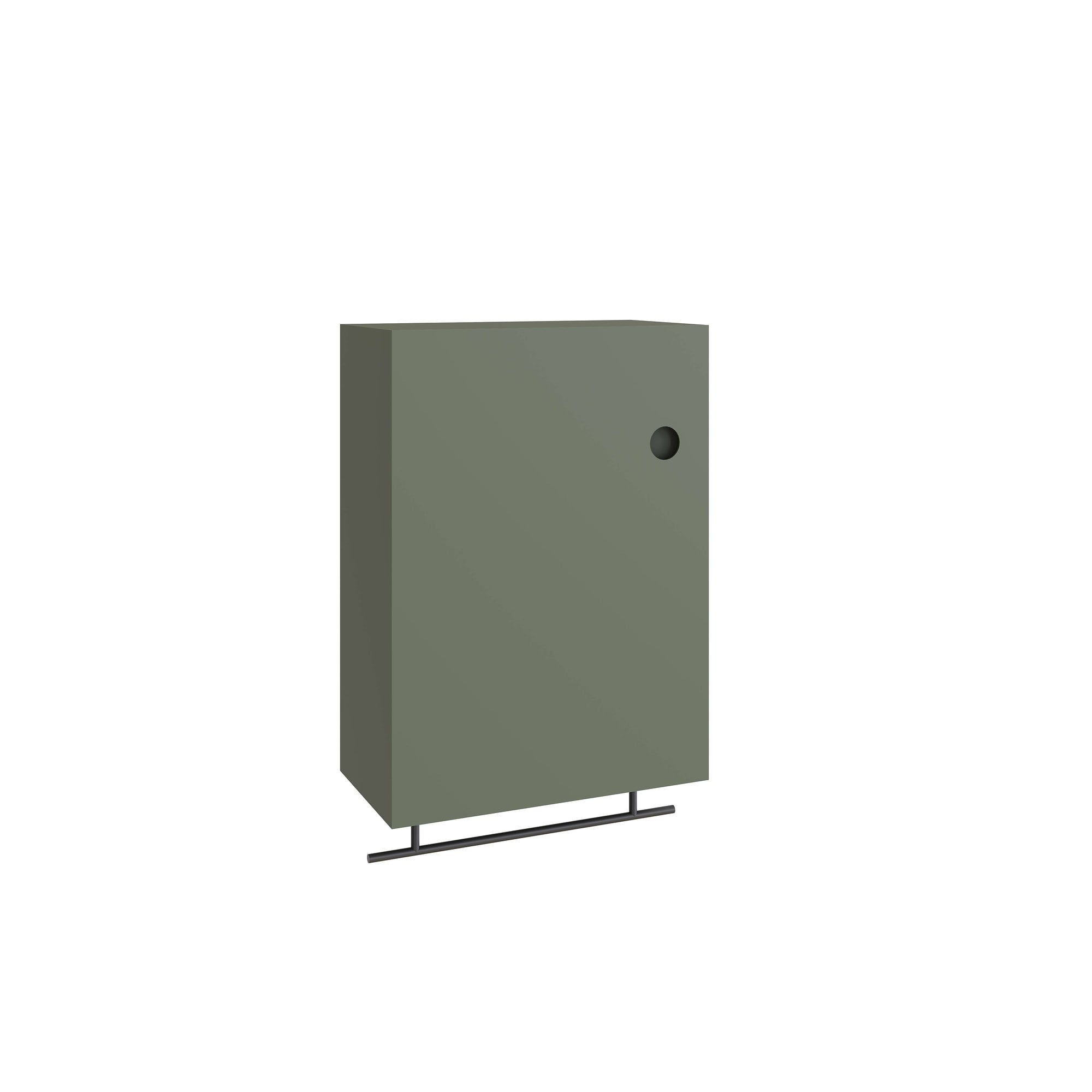 Vitra Plural Üst Ünite 50 cm Bir Kapaklı Mat Retro Yeşili Sol 80490