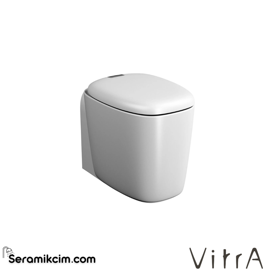 VitrA Plural Yerden Klozet Rim-ex, Duvara Tam Dayalı, 55 cm Taharet Borulu, Taharet Borusu Girişi Sıva Altı Uygulamalı, Clean, Mat Beyaz - 7815B401-0090