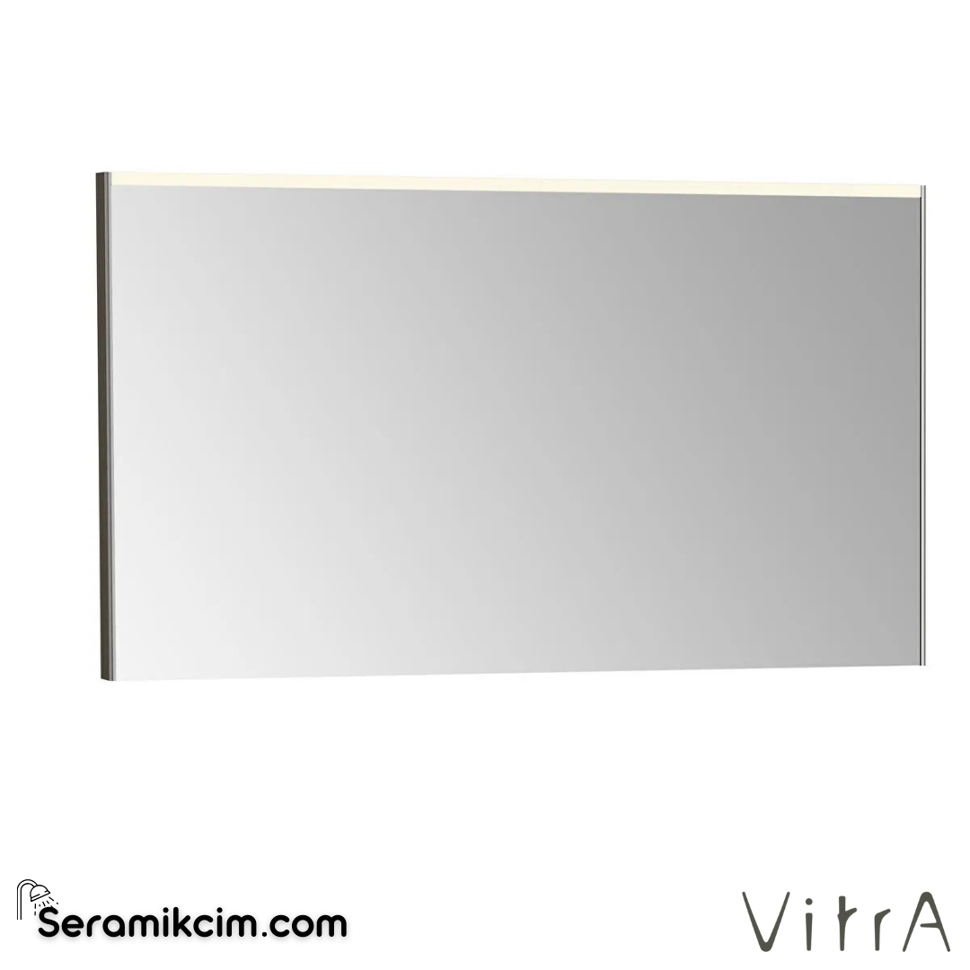 VitrA Prime Düz Ayna 120 cm, aydınlatmalı sensörlü, buğu önleyici, ayarlanabilir ışık, fırçalı krom 67013 - 67013